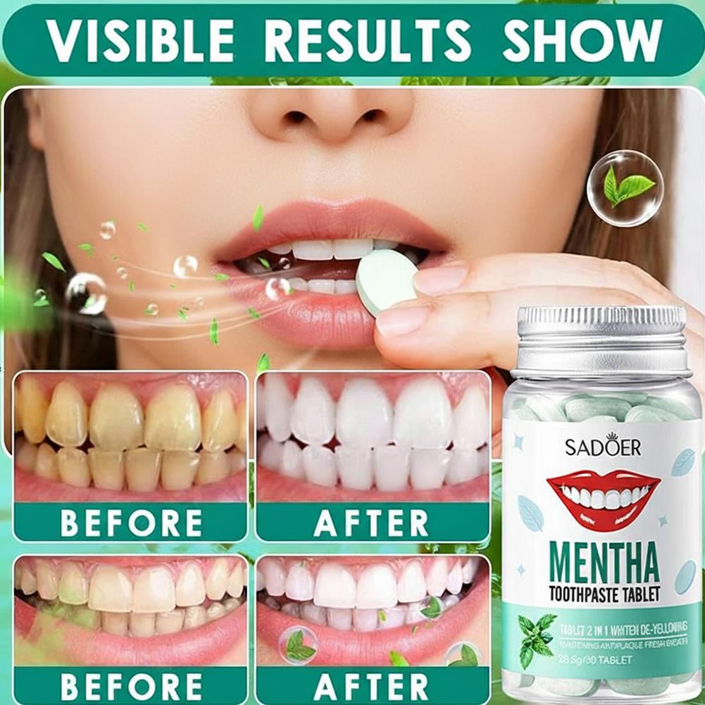 Teeth Whitening Filter - Tabletas de Pasta Dental Sólida con