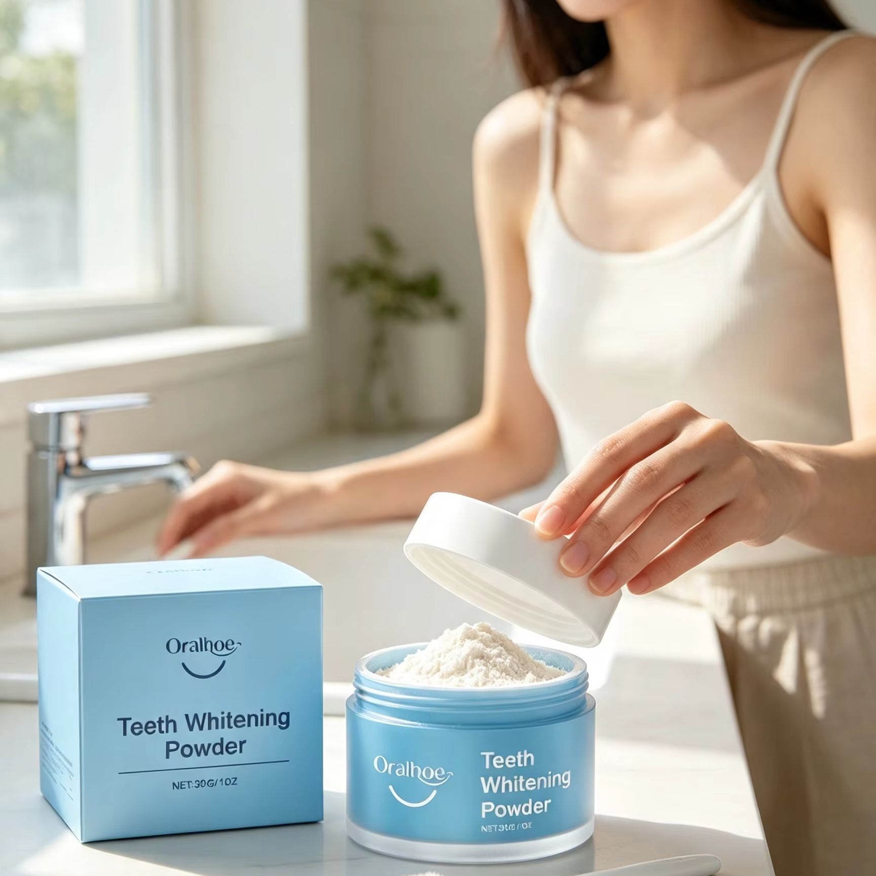 Polvo Dental Oralhoe para Cepi - Teeth Whitening App reseña y precio